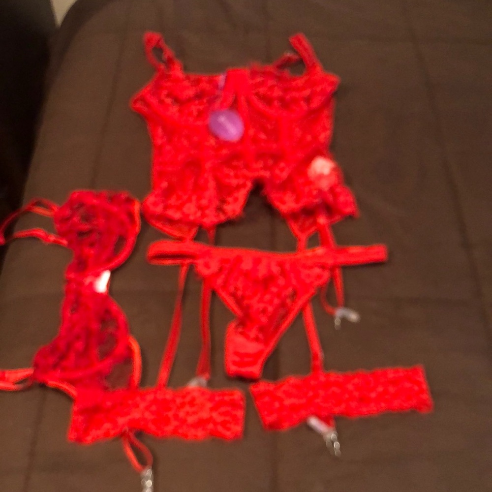 Red Lace Lingerie Set